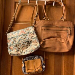 3 Earthy  toned bags